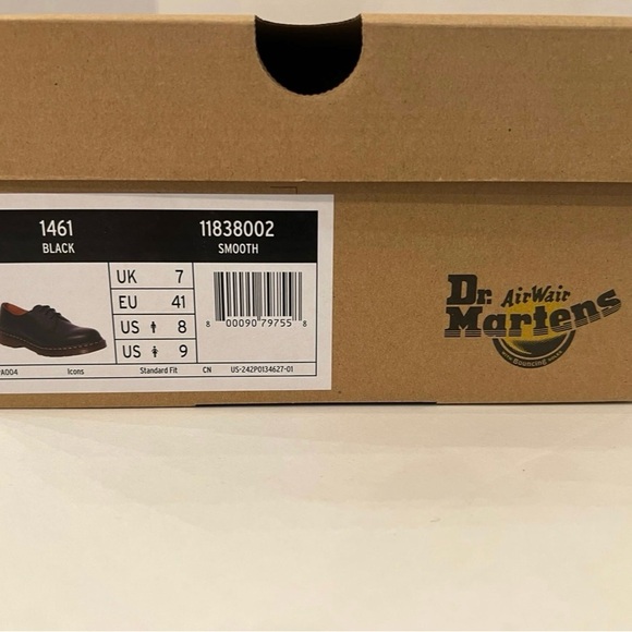 NWB Dr. Martens 1461 WOMEN'S SMOOTH LEATHER OXFORD SHOES Black US 9/EU 41 - Picture 12 of 12